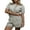 Gray, variant on Rdhnmea Women's 2 Piece Knit Sweater Set Button Down Round Neck Short Sleeve Tops Elastic Waist Shorts Summer Outfits