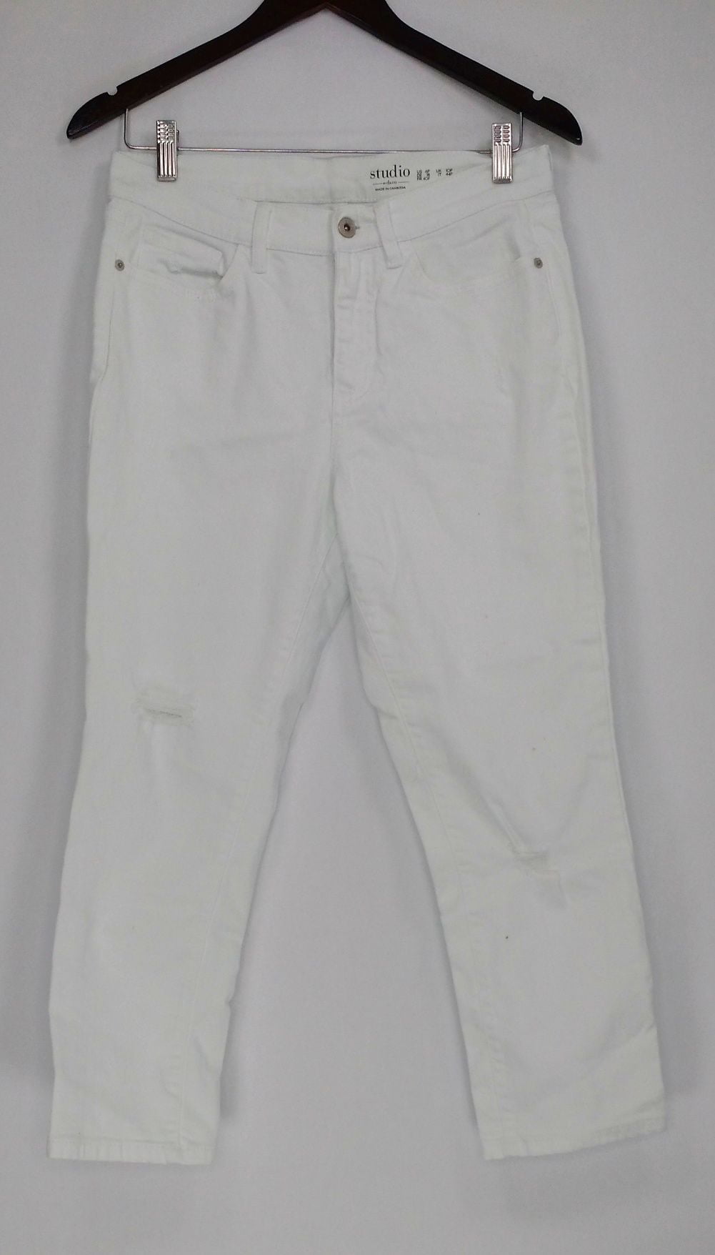 Denim & Co. Women's Petite Jeans 6P Classic Denim Skinny White A304477 ...