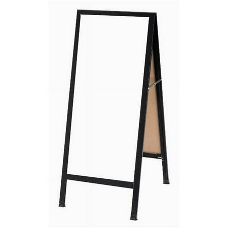 Aarco Products Inc. BA-311SW A-Frame Sidewalk Board Features a White Porcelain Markerboard and a Black Aluminum Frame. Size 42 in.Hx18 in.W