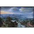 thumbnail image 2 of Hans Bol 24x16 Gold Ornate Framed and Double Matted Museum Art Print Titled - Landscape with a View of Antwerp (1580 - 1589), 2 of 4