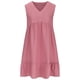 thumbnail image 3 of WILLBEST Vestidos Primavera Verano 2025 Vestido De Verano Para Mujer Sin Mangas Cuello En V Mini Vestidos De Moda Casual Fluido Boho Volantes Línea A Swing 2025, 3 of 3