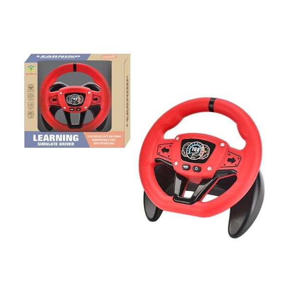 Kids Steering Wheel, Play Steering WheelforKids, Toy Steering WheelforCar, 9.5inDiameter, Plastic, Ergonomic Grip, Driving SimulatorforKids, Student Play, Kids Gift,