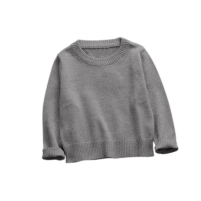 AherBiu Chandail pour Bébé à Col Rond à Manches Longues Chaud Chandail Tricoté pour Tout-Petit Hiver Confortable Unisexe Chandail pour Enfants