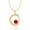 Gold, variant on Sterling Silver Garnet Fancy Open Circlet Pendant Gift For Conratulation || Ali Baba Jewellery
