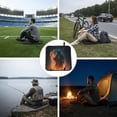 thumbnail image 6 of Grim Reaper On Fire Cool Art Foldable Seat Cushion for Bleachers, Stadium Seats, Camping & Outdoor Events, Portable Lightweight Pad with Carabiner, 6 of 6
