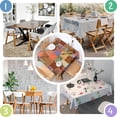 thumbnail image 4 of Pioneer Flower Floral Print Pattern Square Tablecloth,Waterproof Square Table Cover,Wipeable Spillproof Washable Table Cover for Home Kitchen Party Decor 42"X42"(107x107cm), 4 of 6