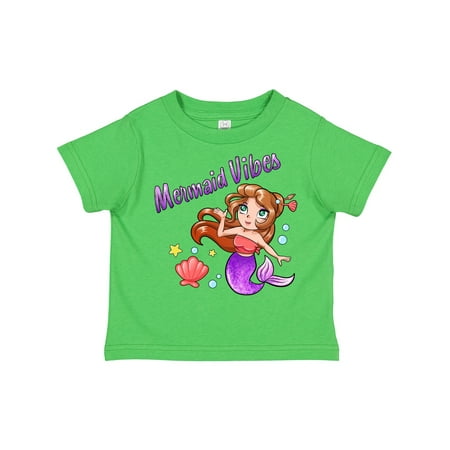 

Inktastic Mermaid Vibes- Cute Mermaid with Purple Tail Gift Toddler Toddler Girl T-Shirt