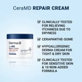 thumbnail image 2 of DERMA B CeraMD Repair Body Cream, Unscented Moisturizer for Dry and Rough Sensitive Skin, Relieves Itchiness due to Dryness, Fragrance-Free Moisturizing Korean Skincare, 14.54 Fl. Oz., 430ml, Kbeauty, 2 of 7
