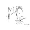 thumbnail image 2 of Artica Swarovski Chrome Gold Single Hole Bathroom Sink Faucet, 2 of 4