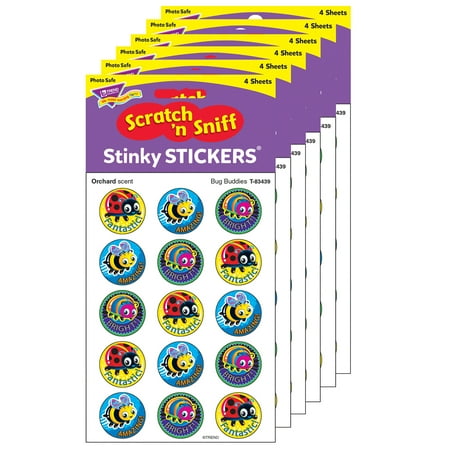 UPC: 0194629034468 | TREND Bug Buddies/Orchard Stinky Stickers 60 Per Pack 6 Packs