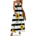 thumbnail image 1 of Robe Tournesol Rouge Jaune Fleurs Colorées Esthétique Col en V Boho Plage Longues Robes Design Femmes Robe Maxi Sexy Grande Taille, 1 of 5