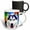 Multicolor, variant on 3drose, Cute Siberian Husky Dog Portrait. Digital Art Gift, Home Decoration, 11oz Magic Transforming Mug