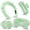 Green, variant on Spa Headband Wristband Set with Hair Clips – Puffy Makeup Headband for Women, Face Washing, Facial Mask, Shower Accessories, Gifts for Teen Girls