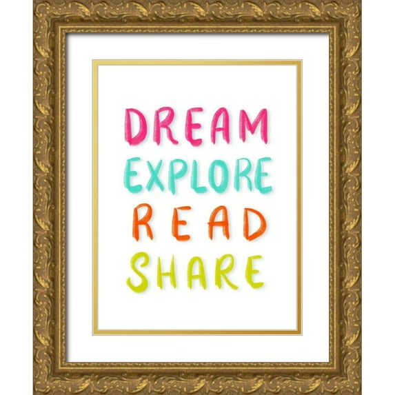 Batista, Dee 19x24 Gold Ornate Wood Framed with Double Matting Museum Art Print Titled - Dream Big