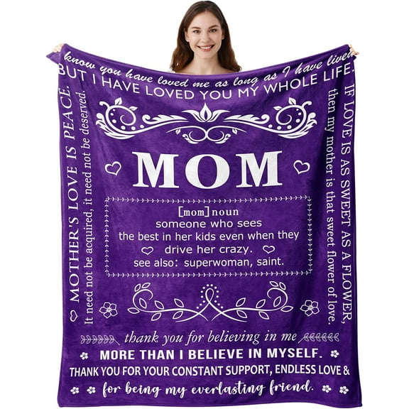 Gifts for Mom, Mom Birthday Gifts from Daughter Son, Birthday Gifts for Mom, Best Mom Gifts for Birthday/Mothers Day/Christmas, Mother Birthday Gifts, Presents for Mom, Mom Blanket 50"X60"