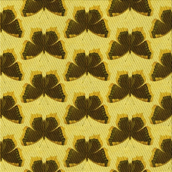 Ahgly Company Indoor Square Patterned Rubber Ducky Yellow Area Rugs, 6' Square