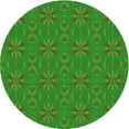 thumbnail image 1 of Ahgly Company Machine Washable Indoor Round Transitional Lime Green Area Rugs, 4' Round, 1 of 7