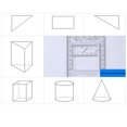 thumbnail image 1 of Regla geométrica Plantilla de dibujo para estudiantes Herramientas de medición (transparente) JShteea Libre de BPA, 1 of 6