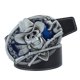 thumbnail image 1 of Cinturón ajustable de cuero PU para hombre con hebilla de pirata serpiente 125cmx3.8cm Negro Hugo Hebilla del cinturón de los hombres, 1 of 4