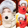 thumbnail image 5 of Unisex Hat Blue Warm Hat Multifunctional Thickened with Earmuffs Winter Thermal Trapper Hat for Winter Biking, 5 of 5