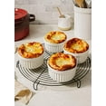 thumbnail image 4 of Ramekins 12 OZ Oven Safe, Ceramic Souffle Dishes for Oven, Custard Cups, Creme Brulee Dishes, Porcelain Large Ramekins, Pudding Ramiken, Dipping Sauces, Set of 6, White, 4 of 7
