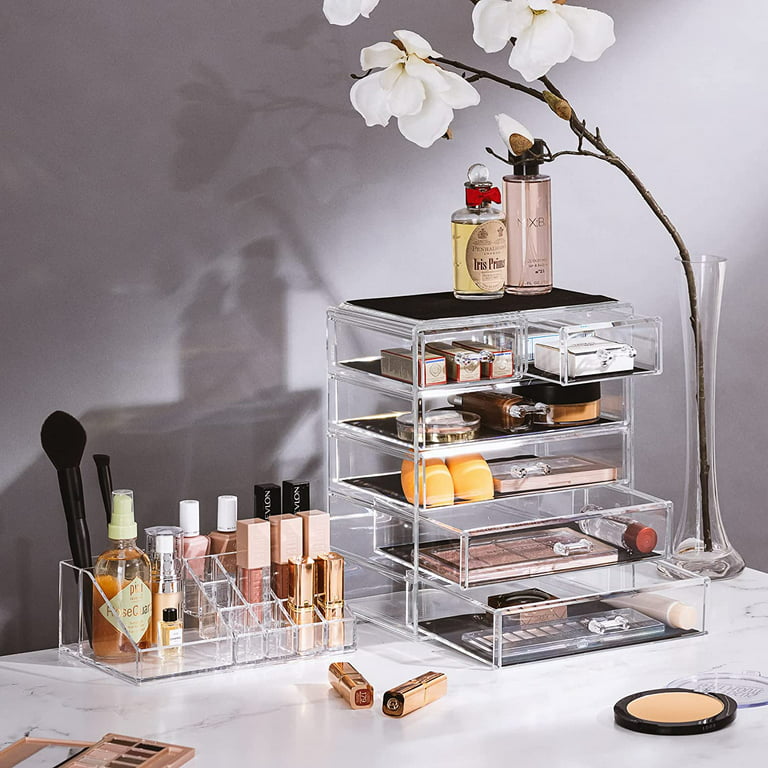 Sorbus Acrylic Cosmetics Makeup and Jewelry Storage Case Display