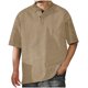 thumbnail image 2 of pstuiky Mangas cortas para hombre, Camisa deportiva de color liso para hombre con solapa y botones, manga corta, top/camisa con solapa camisetas de hombre l, 2 of 6