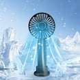 thumbnail image 4 of Mini Handheld Fan Bulk 3 Speed USB Electric Battery Operated Small Portable Pocket Fan with Data Cable and Mounting Base Quiet Summer Gift for Wedding Camping Travel, 4 of 7