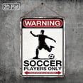 thumbnail image 5 of HELLOYOUNG GOAT Soccer Metal Sign 8x12 Inch Vintage Tin Wall Decor for Sports Fans Retro Football Player Poster Man Cave Bar Pub Garage Art, 5 of 6