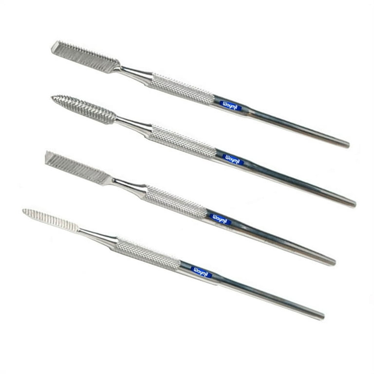 Wax Carving Set of 4 Files Carvers Tools Jewelry Model Making Candles Sculpting, Silver