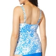 thumbnail image 2 of Coco Reef BUNGALOW FLORAL Aura Ruffle Underwire Tankini Swim Top, US 38C, UK 38C, 2 of 5