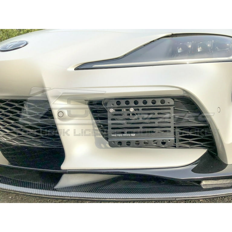 EOS Plate Front Tow Hook License Mount For 2020+ Toyota GR Supra - No Drill, Adjustable