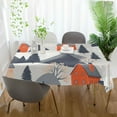 thumbnail image 3 of Yayeee Tablecloths 54" x 54" Rectangle Wrinkle Resistant Party Table Cover, Blue Snow Houses, 3 of 8