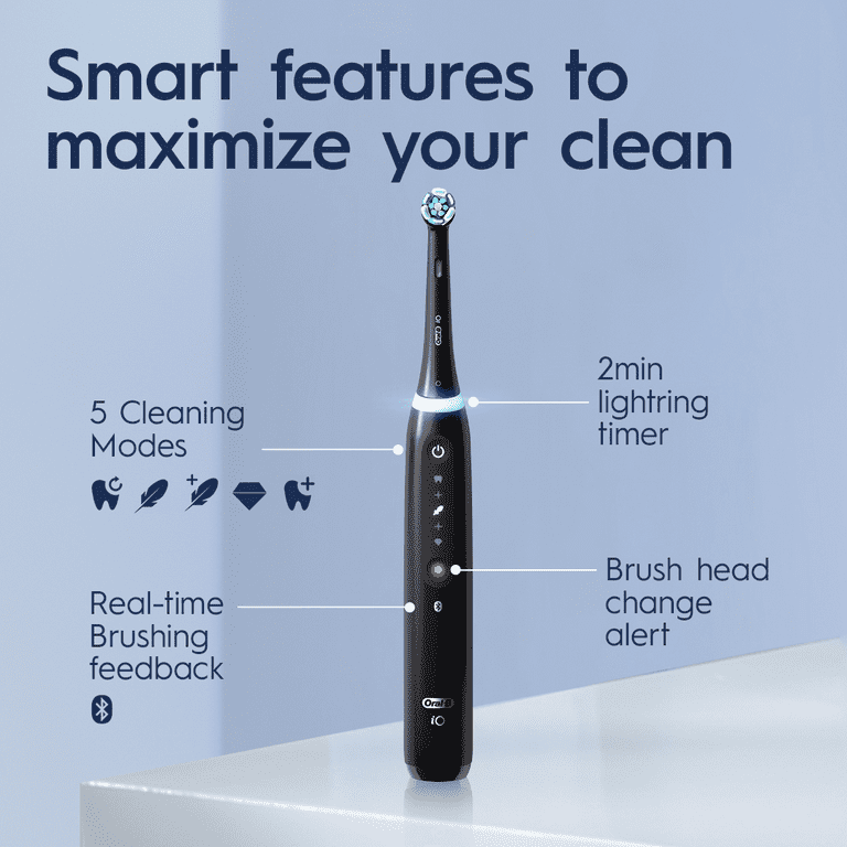 Oral-B iO Series 5 Electric Toothbrush with (1) Brush Head, Rechargeable,  Black