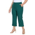 thumbnail image 5 of HDE Plus Size Pull On Capris for Women Teal - 2X, 5 of 6