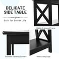 thumbnail image 6 of Spaco 3-Tier Console X-Design Sofa Side Accent Table-Black, Entryway Table Hallway Table, Storage-Friendly Hallway Table for Foyer & Entry Spaces, 6 of 8