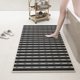 thumbnail image 1 of Alfombra Antideslizante para Baño | Tapete Impermeable de PVC para Baño y Ducha | Secado Rápido, Absorbente para Baño y Puerta de Inodoro | Superficie Suave Antideslizante | Negro | 40x69cm | 1, 1 of 6