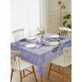 thumbnail image 4 of Purple Floral Tablecloth Rectangle Table Cloth 52x70 , Waterproof Tablecloth Outdoor Table Cloth, Vintage Botanical Gradient Pastel Painting Washable Table Cover for Kitchen Dining Party, 4 of 8