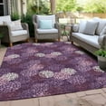 thumbnail image 6 of Addison Rugs Chantille Indoor/Outdoor Transitional Circles Eggplant Washable Rectangle Rug, 10' x 14', 6 of 6