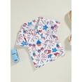 thumbnail image 3 of Bagilaanoe 4th of July Toddler Baby Boys Shirt Short Sleeve Print Summer Tops 6M 12M 18M 24M 3T 4T Kids Independence Day Clothes, 3 of 9