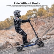 Adults Electric Scooter with 10''off-Road Tire, 2912W Peak Dual Motor, 40 MPH Top Speed, 71 Miles Max Range, 297 Lbs Max Load, IP54, Folding E-scooter with LED
