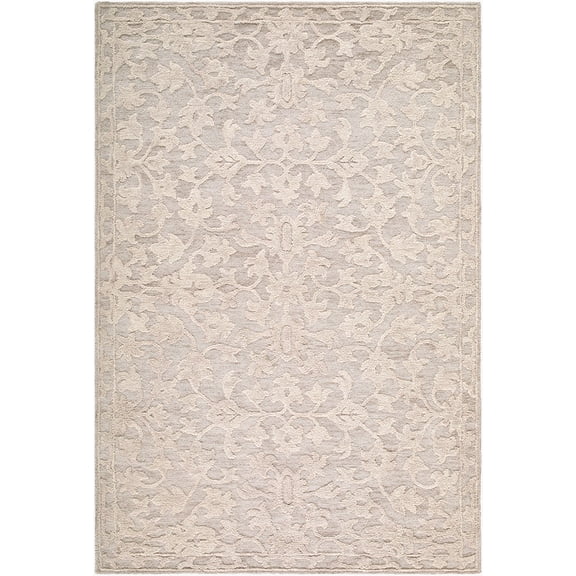 Hauteloom Hiromi Wool Living Room, Bedroom Area Rug - Traditional - Beige, Taupe, Cream - 2' x 3'