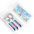 thumbnail image 4 of Saiise Mario Print 3 Piece Cutlery Set – Metal, Reusable Children's Knife, Fork & Spoon, Kids-Size, Made from Food-Safe Stainless Steel & ABS Plastic, 4 of 8