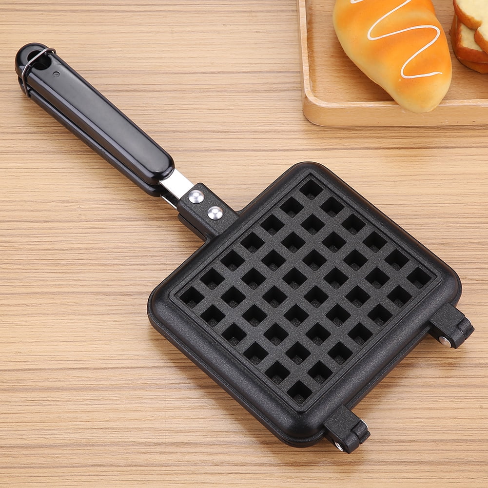 WALFRONT Household Kitchen Gas Non-Stick Waffle Maker Pan Mould Mold Press Plate Cooking Baking Tool, Waffle Baking Pan, Waffle Maker