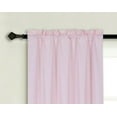 thumbnail image 3 of 1 Set R64 blackout thermal rod pocket panel solid pink color treatment window 100% privacy for bedroom or any room size 35" wide X 63" length, 3 of 3