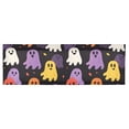 thumbnail image 6 of Yayeee Kitchen Valance Rod Pocket 54" x 18" Living Room Window Curtain, Yellow Halloween Ghosts, 6 of 6