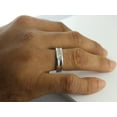 thumbnail image 4 of 10k White Gold Mens Diamond Ring, 1/2 Carat (ctw) Round Cut Natural White Diamond 5-Stone Anniversary Wedding Band Ring Men's Jewelry (Diamond Color: H-I, Clarity: I2, 0.50cttw) Ring Size-13.5, 4 of 4