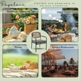 thumbnail image 3 of Patio Dining Chairs Set of 6, Wicker Outdoor Chairs for All Weather, Rattan Dining Chairs with Removable Cushions for Deck, Garden or Indoor Use, Grey, 3 of 8