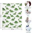 thumbnail image 4 of White Green Dinosaurs Pattern Blanket,Comfortable Soft Flannel Throw Blanket,All Season,Warm Lightweight Blankets for Sofa Bed Couch Living Room Chair,30"x40", 4 of 4