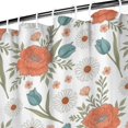 thumbnail image 3 of Pioneer Flower Floral Print Pattern Shower Curtain 72"x72", Bathroom Decorative Shower Curtain Set with 12 Hooks, Waterproof Washable, 3 of 6